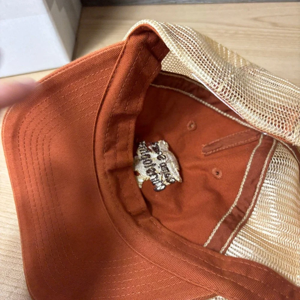 Camp Saint Christopher Hat Cap Strap Back‎ Orange Adjustable